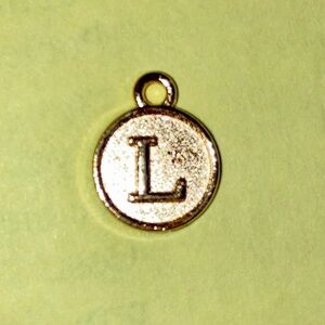 “L” Charm jewelry making Necklace bracelet ring baubles keychain ID tag lanyard